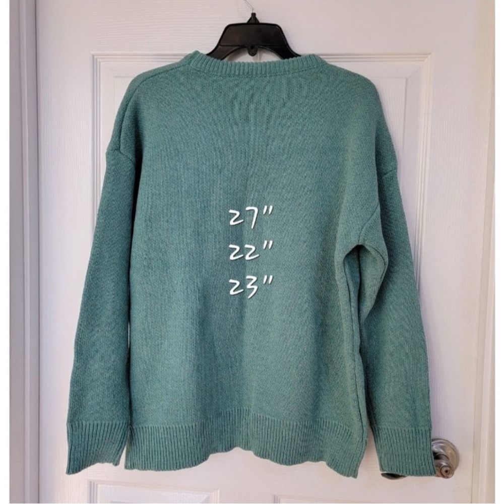 Dinosaur Print Wool Blend Sweater L Unisex - Picture 2 of 3